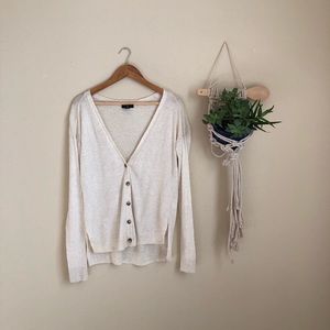 Lightweight Beige Button Up Cardigan